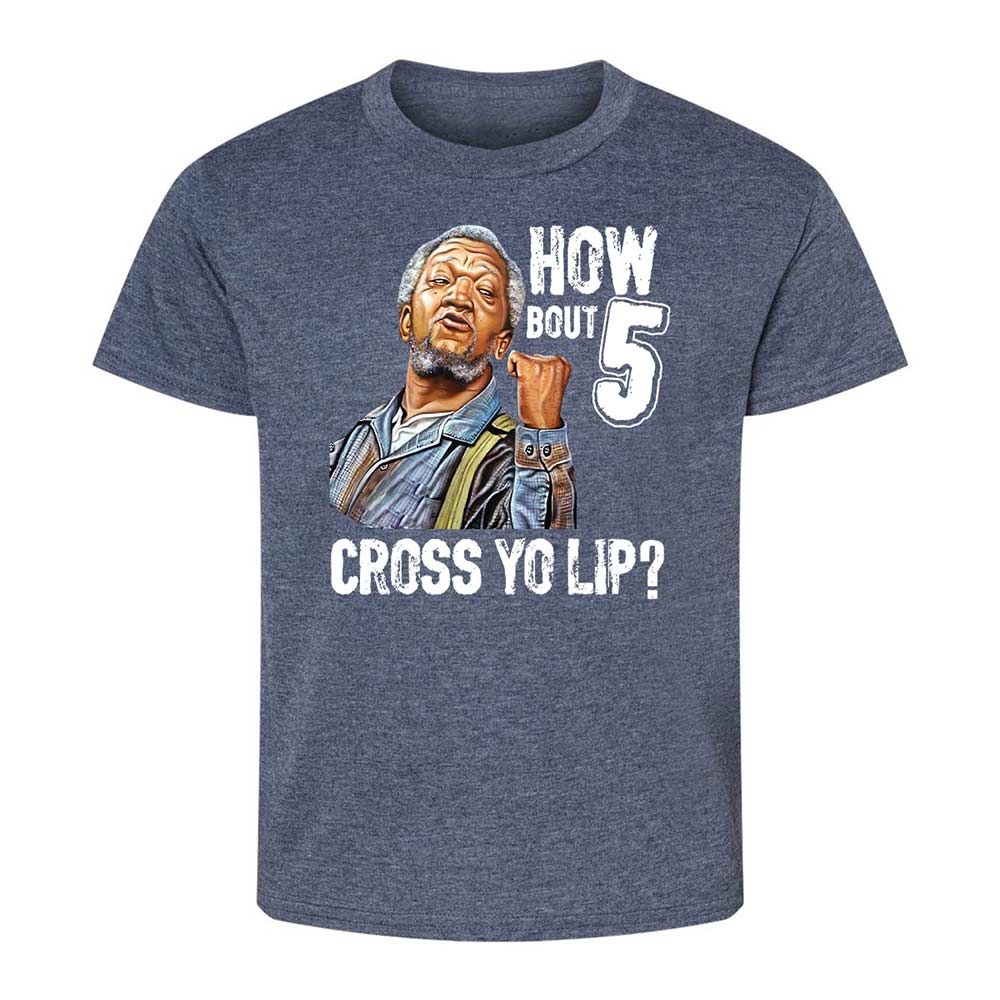 How bout 5 cross yo lip - Heather Navy - 9