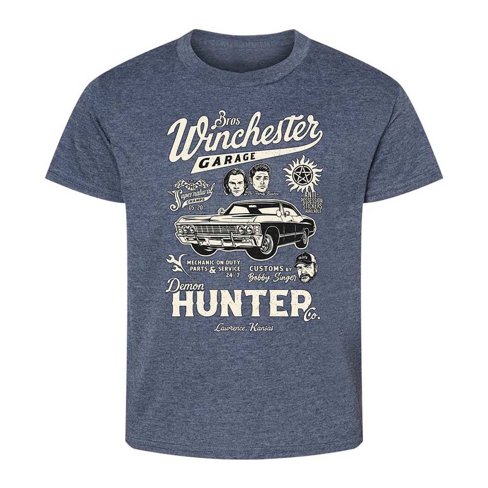 Kids T-Shirt - G9L8YTZV - Heather Navy - 9