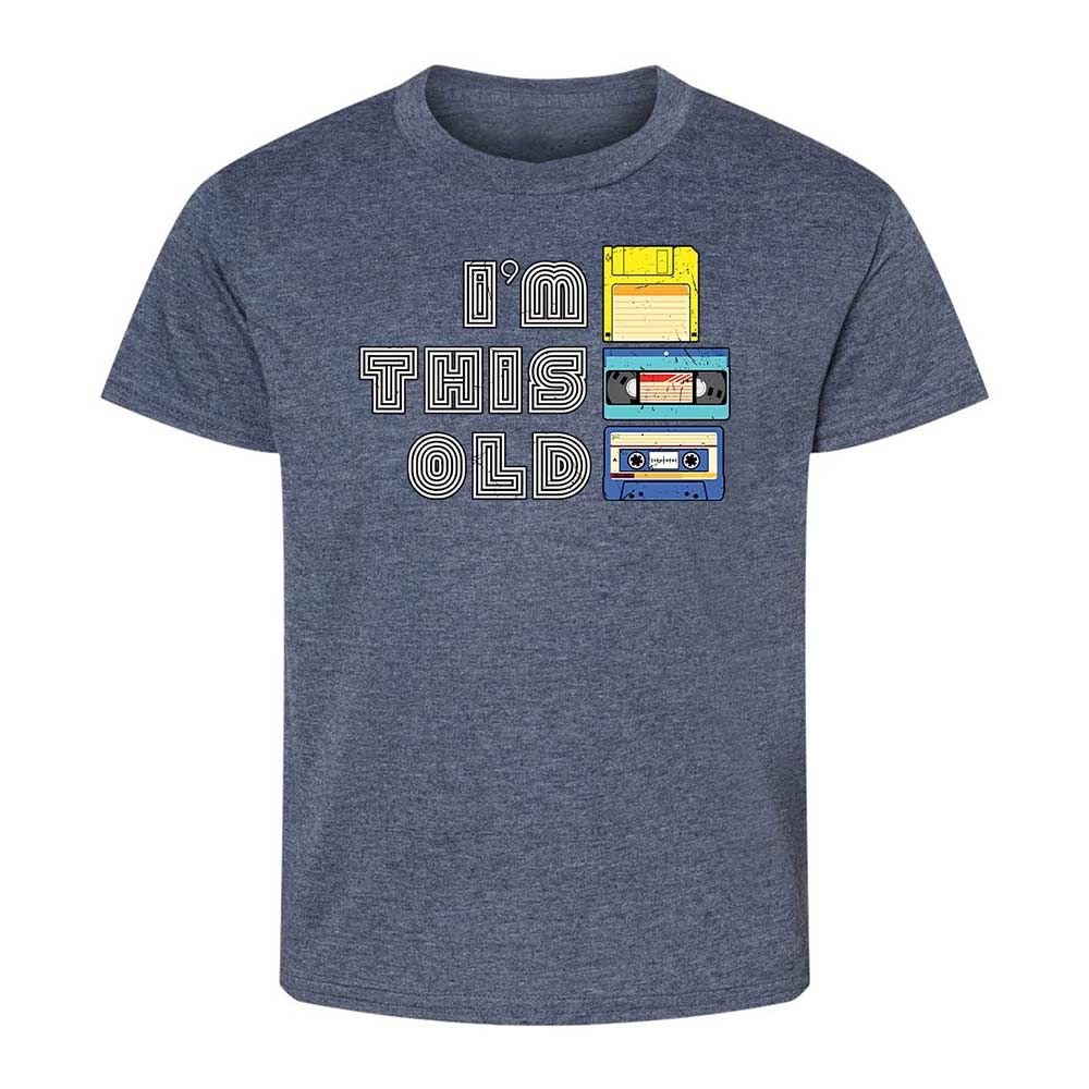 Kids T-Shirt - Black - Heather Navy - 9