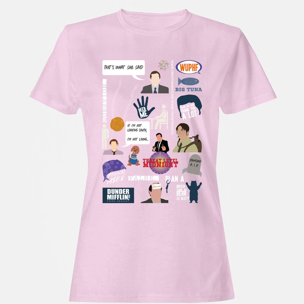 Women's T-Shirt - V92AYCAF - Light Pink - 9