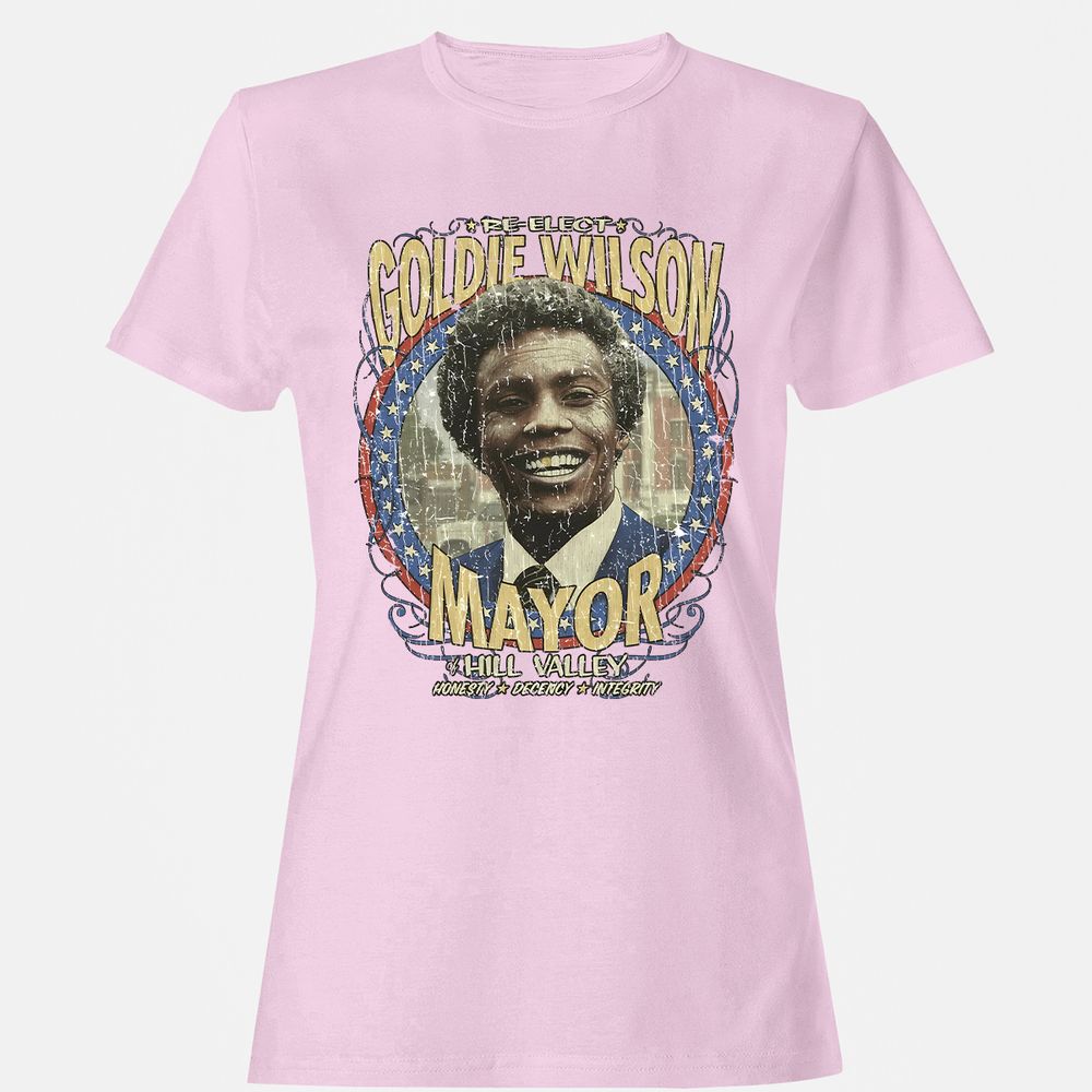 Re-Elect Mayor Goldie Wilson - Light Pink - 9