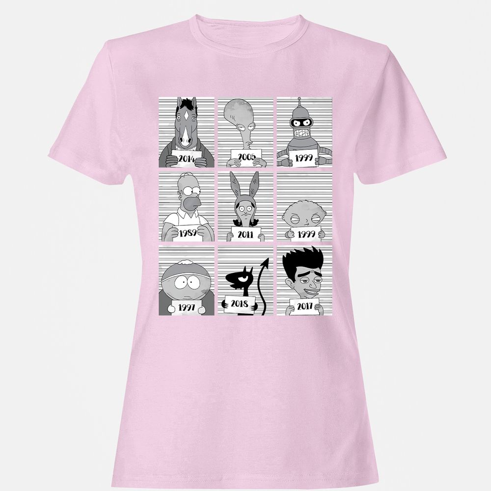Women's T-Shirt - 84XJ9VLE - Light Pink - 9