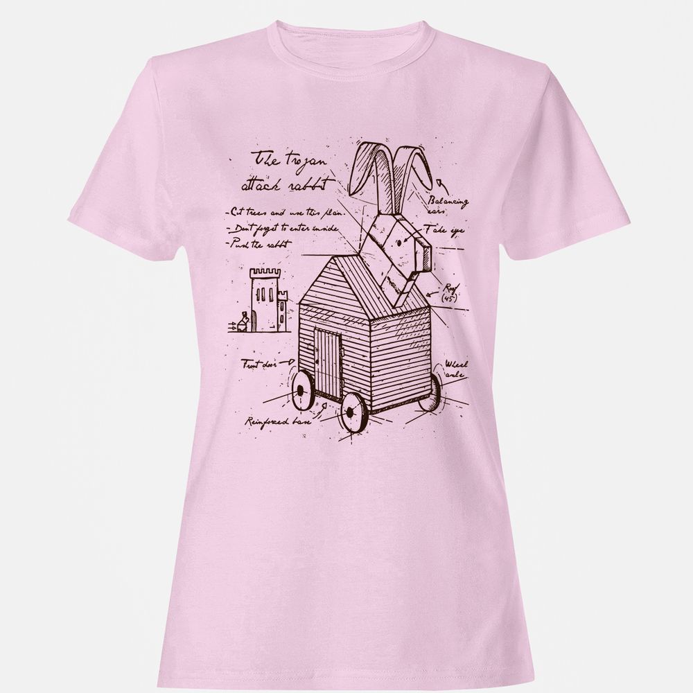 Women's T-Shirt - BANU83N7 - Light Pink - 9