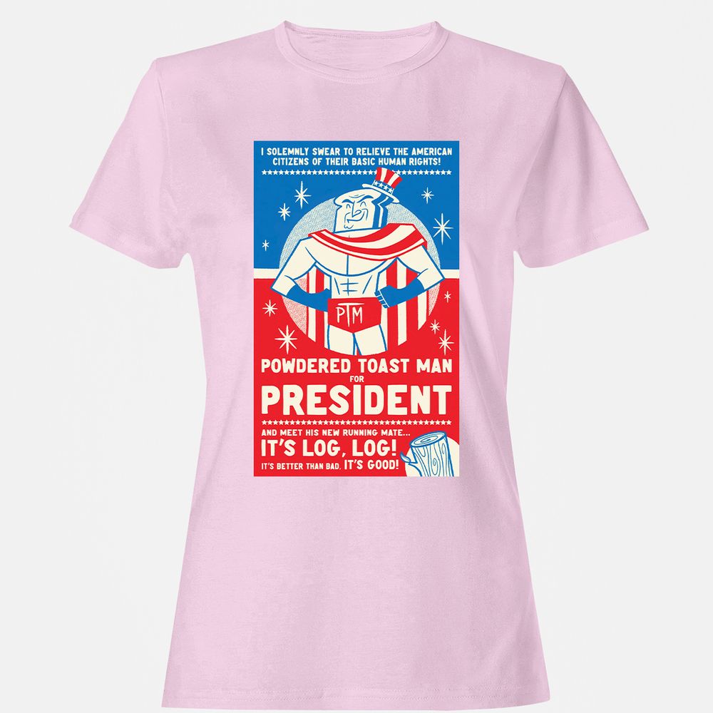 Women's T-Shirt - LVU3AWYQ - Light Pink - 9