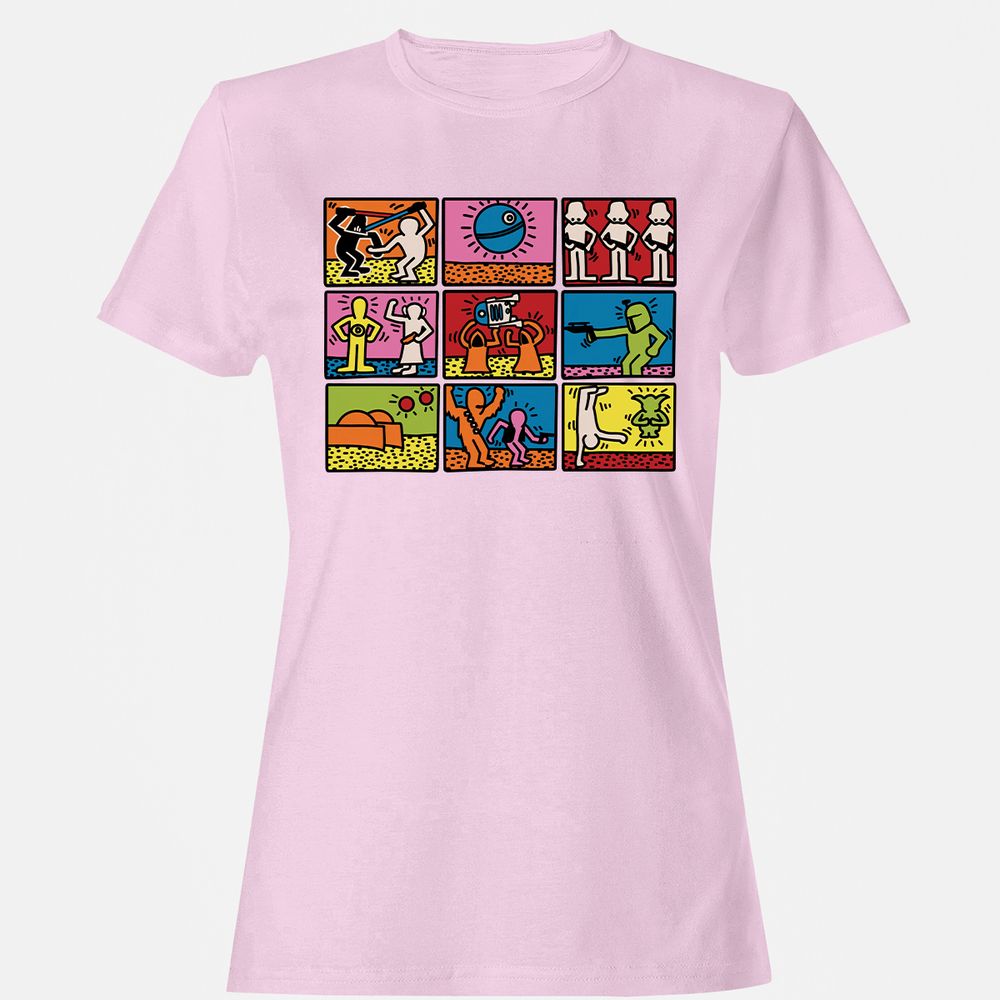 Women's T-Shirt - HD49GUQ4 - Light Pink - 9