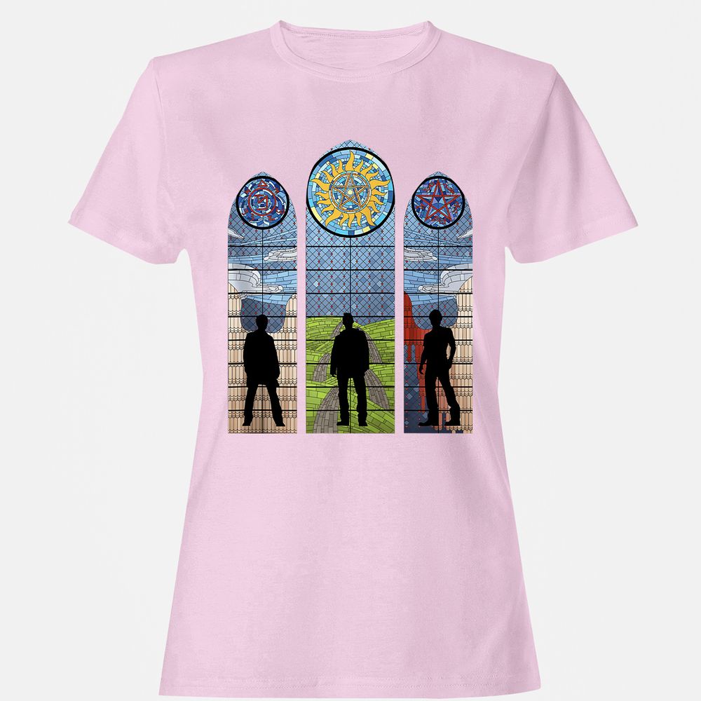 Women's T-Shirt - J7XWSB6Y - Light Pink - 9