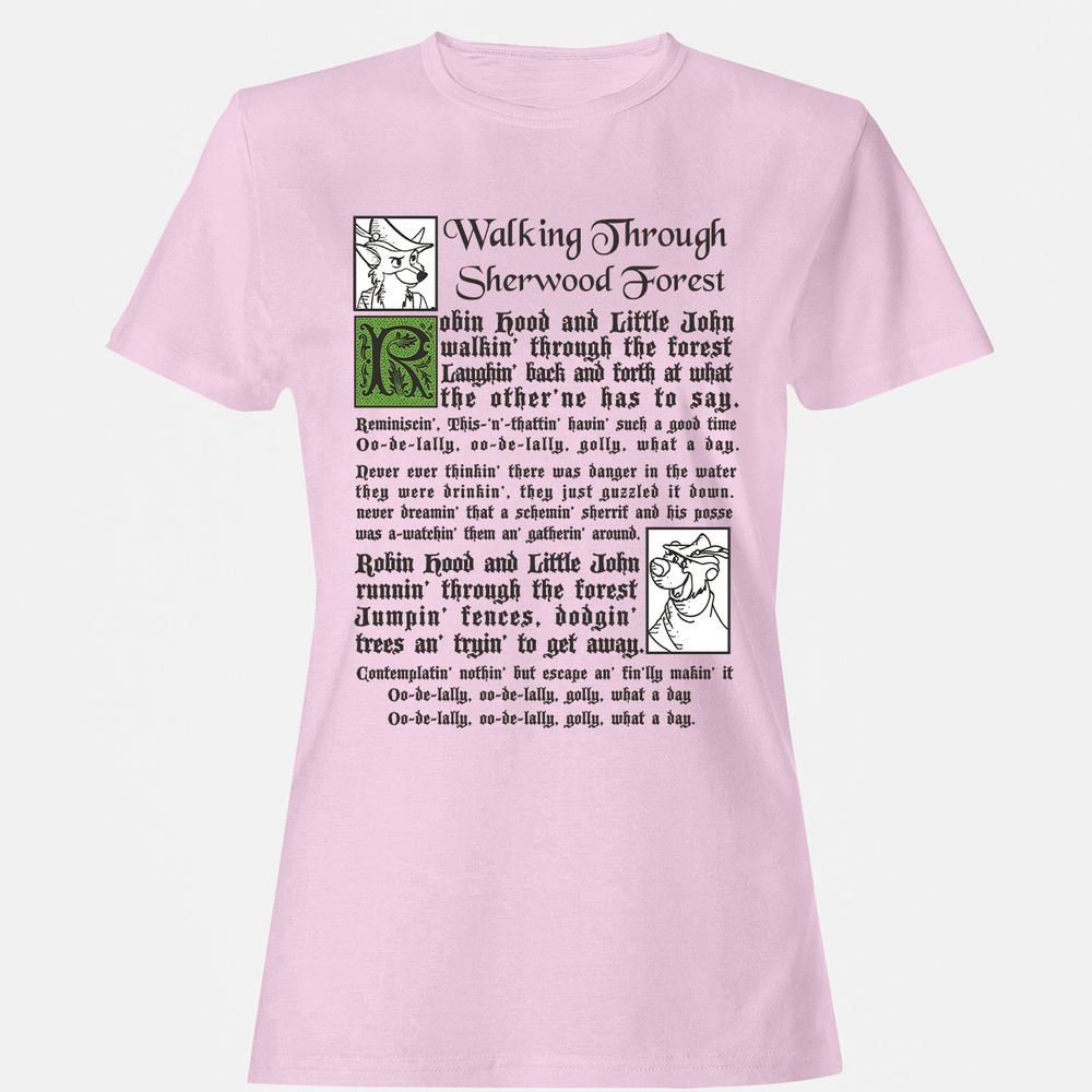 Women's T-Shirt - WWVJZNJY - Light Pink - 9