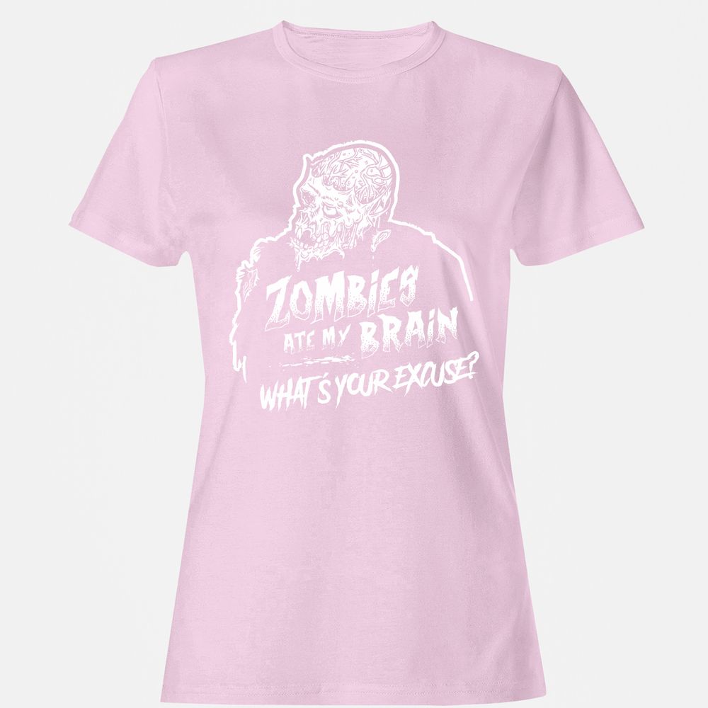 Zombies Ate My Brain - Light Pink - 9