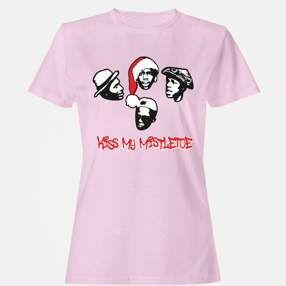 Kiss My Mistletoe Xmas Rap - Light Pink - 9