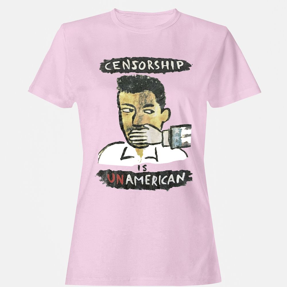 Censorship is Unamerican - Light Pink - 9