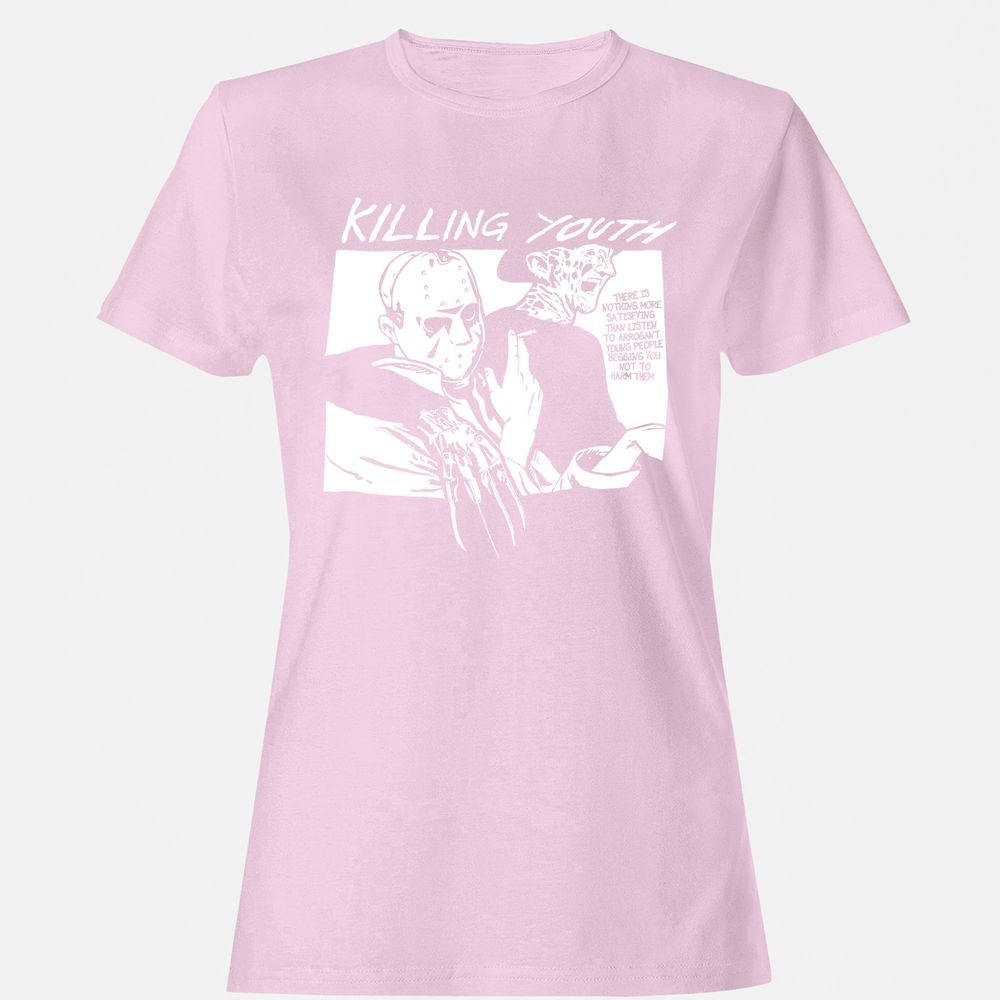 Women's T-Shirt - Q73ELZH3 - Light Pink - 9