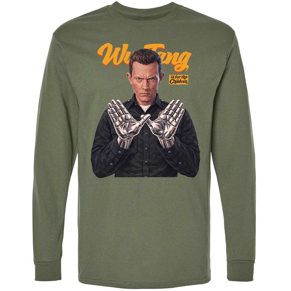 Long Sleeve T-Shirt - Black - Military Green - 9