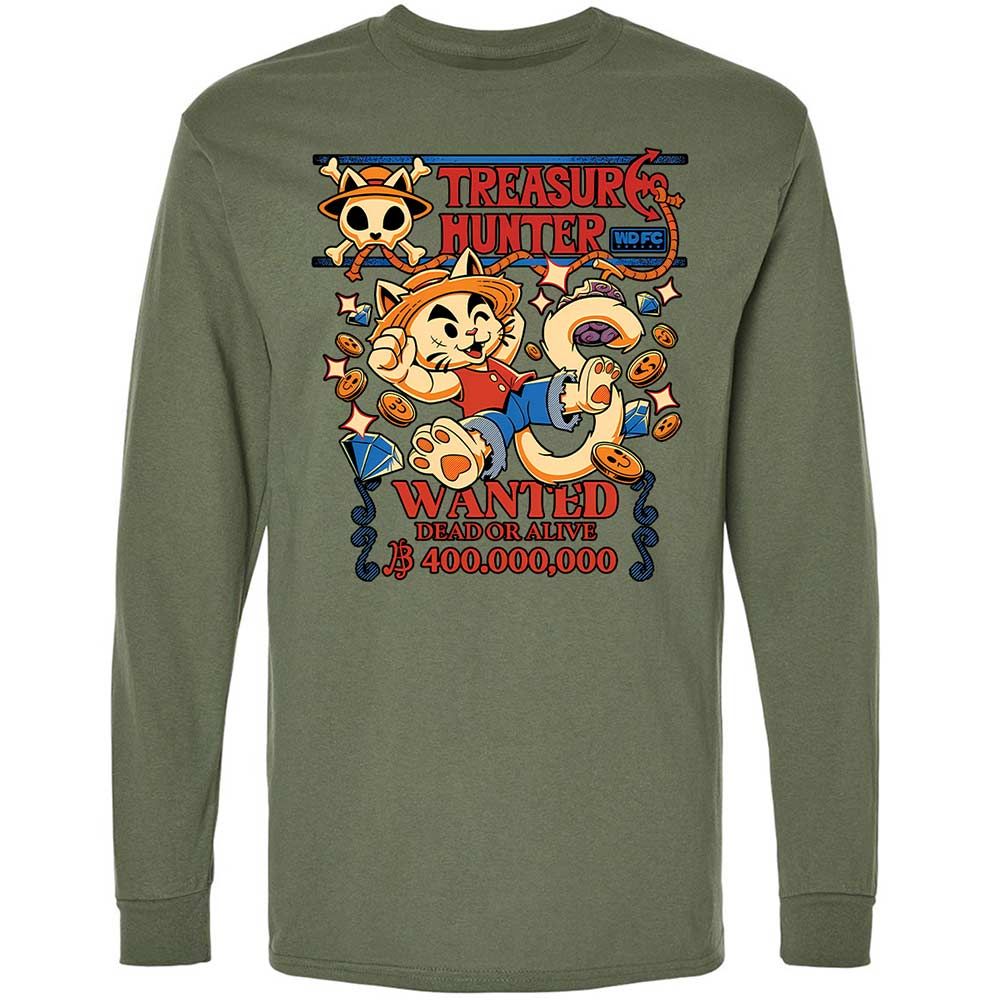 Long Sleeve T-Shirt - YHFTXG6U - Military Green - 9