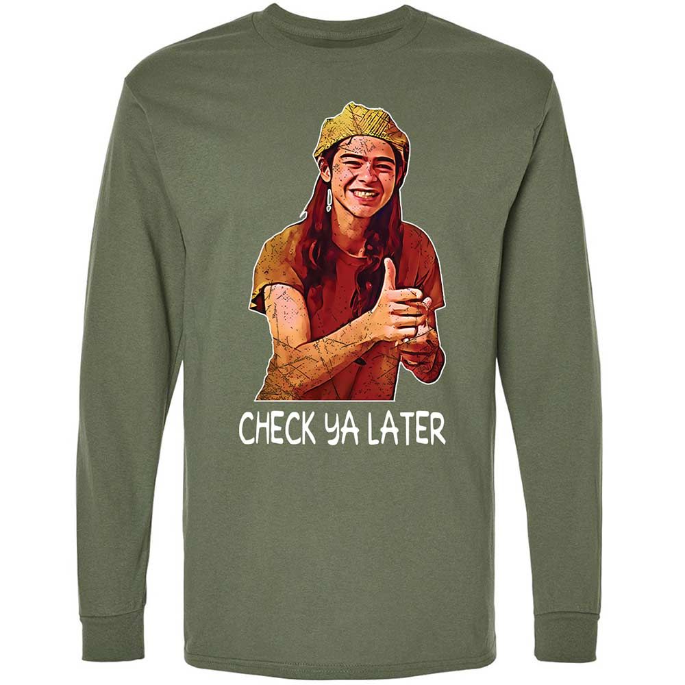 Long Sleeve T-Shirt - WZSX6C2K - Military Green - 9