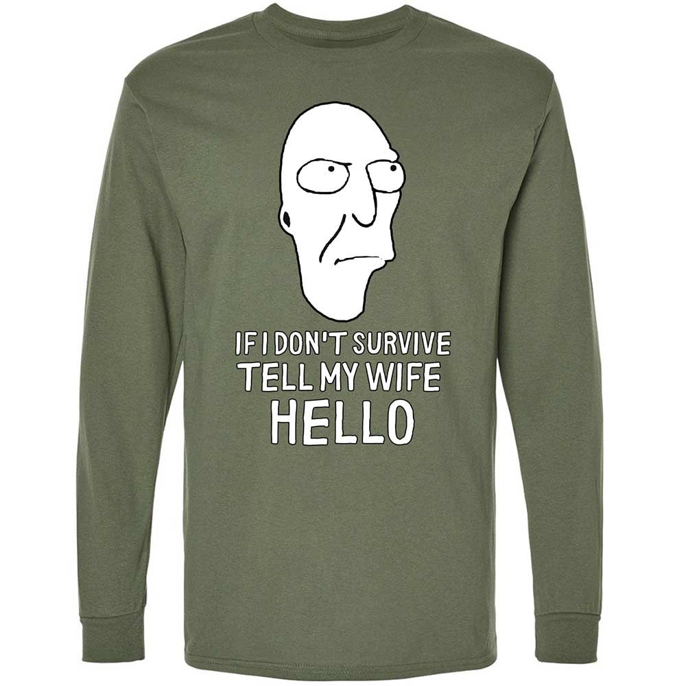 Long Sleeve T-Shirt - 7658UXGZ - Military Green - 9
