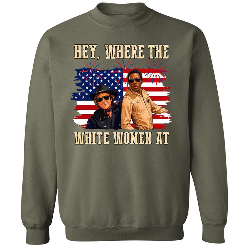 Hey Where The White At - Military Green - 9