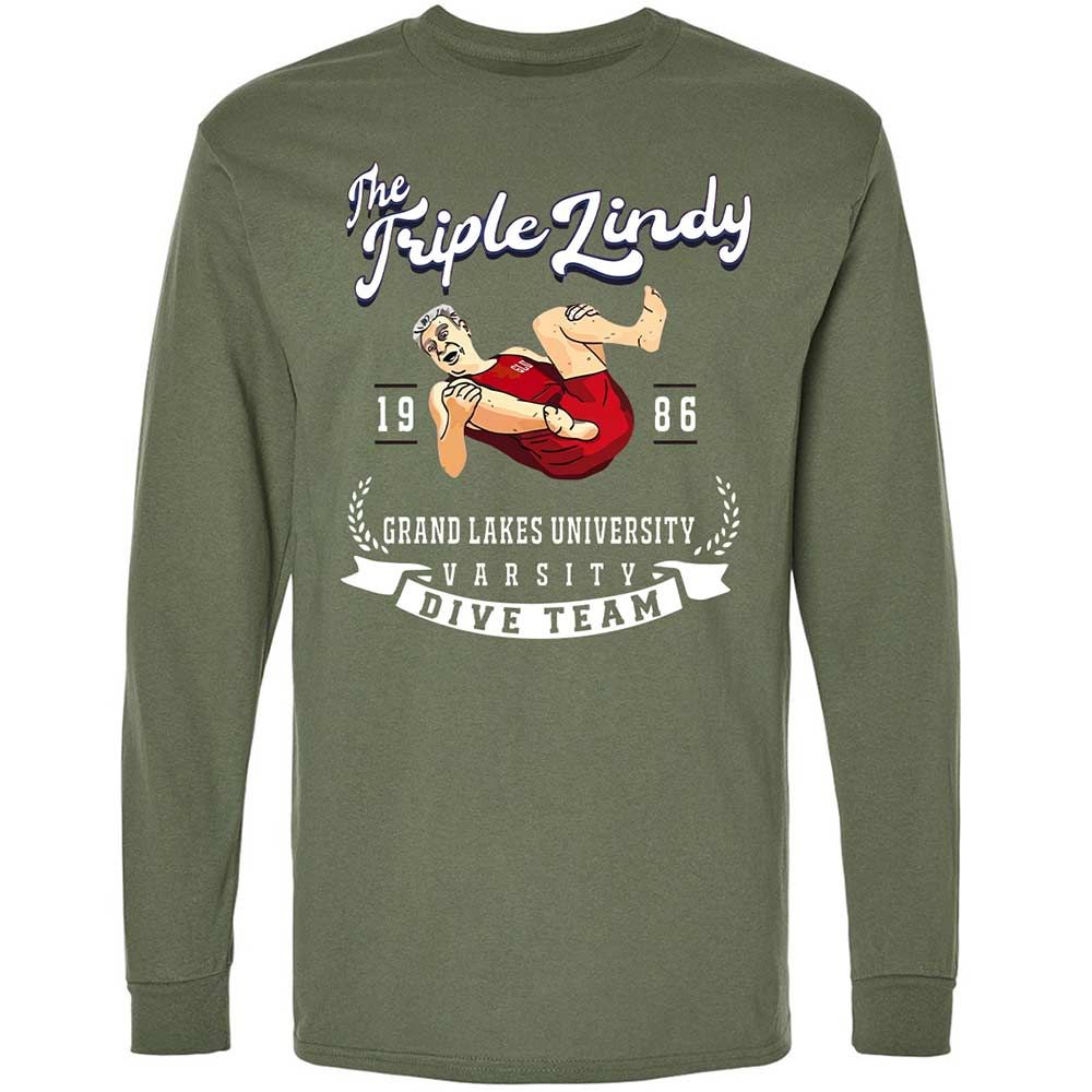 Long Sleeve T-Shirt - D7S49Q59 - Military Green - 9