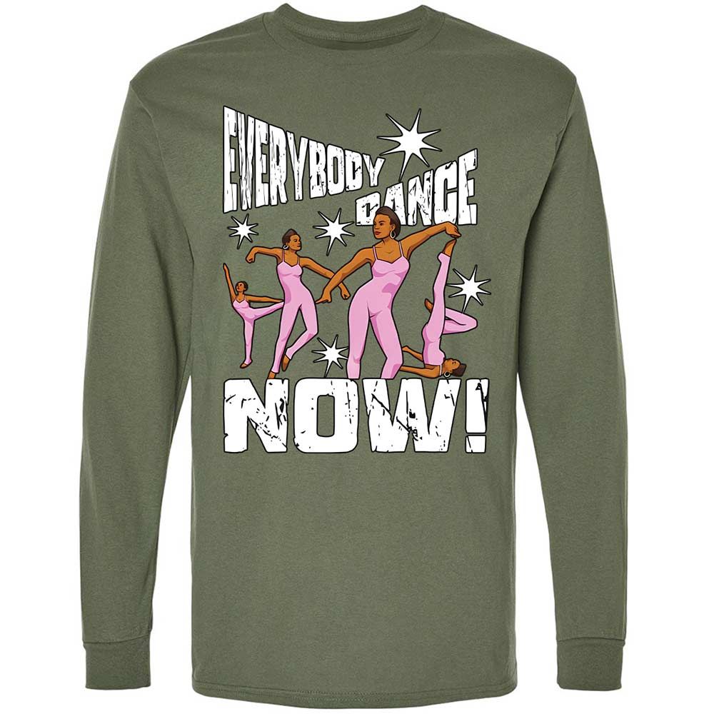 Long Sleeve T-Shirt - BKH5UZSN - Military Green - 9