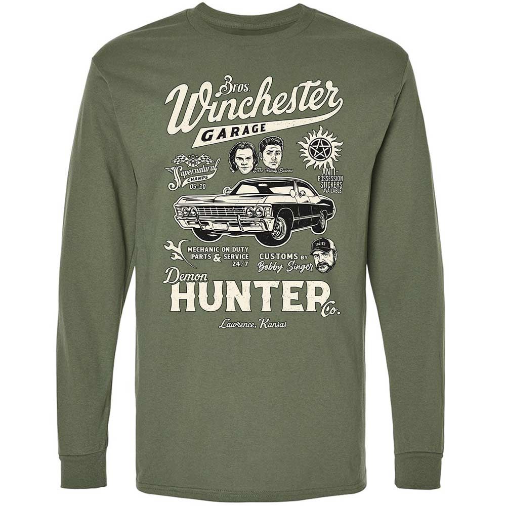Long Sleeve T-Shirt - KMKAY9SL - Military Green - 9