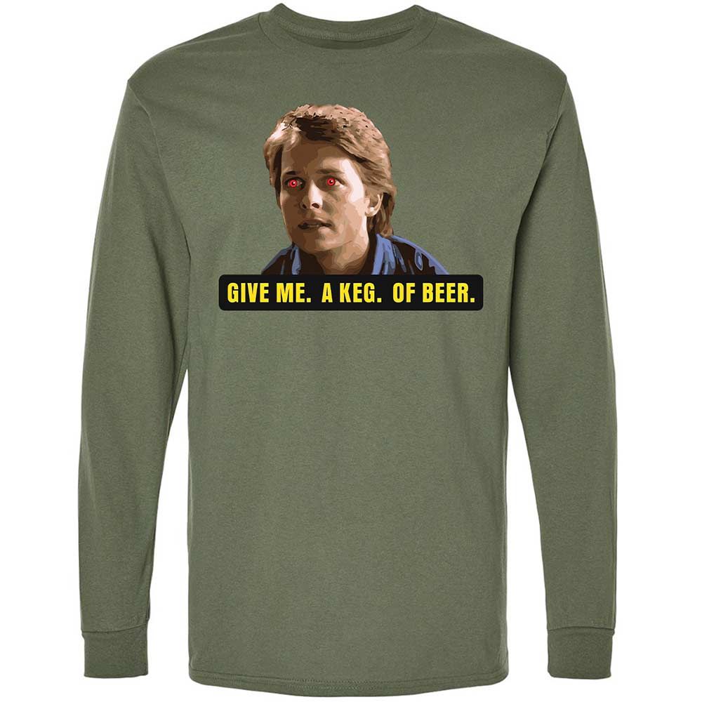 Long Sleeve T-Shirt - HX33NMYJ - Military Green - 9
