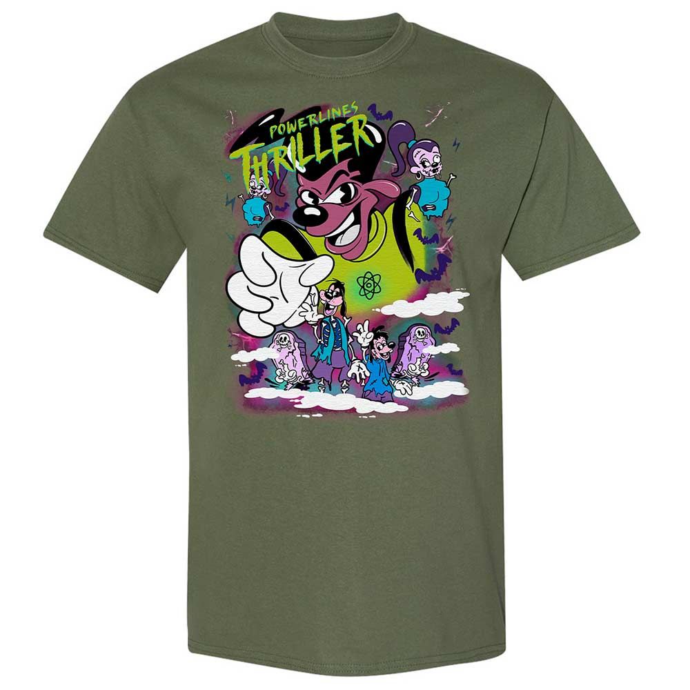 Vintage Pop Cartoon Horror Mashup - Military Green - 9