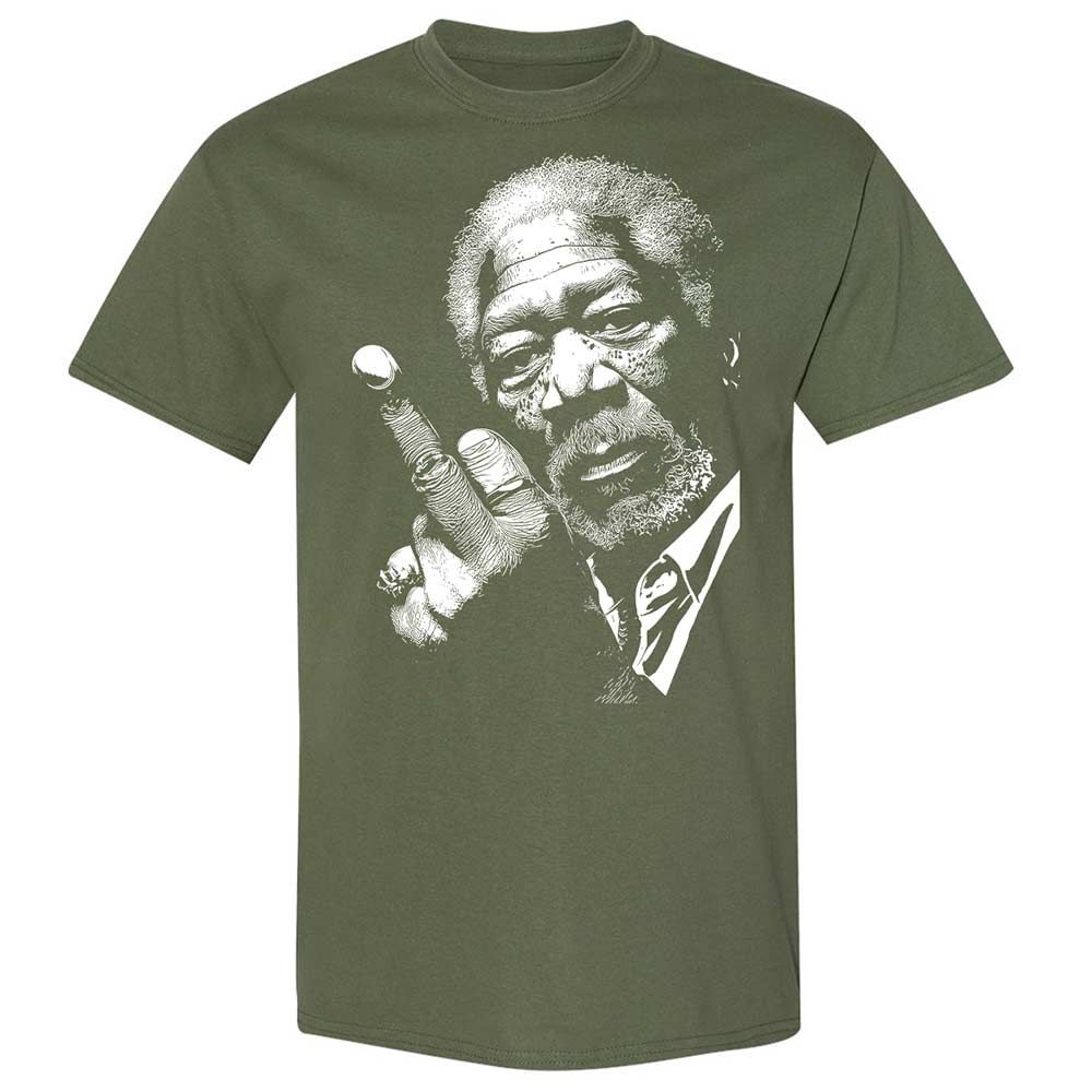 Morgan Freeman middle finger - Military Green - 9