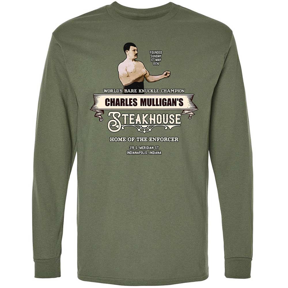 Long Sleeve T-Shirt - YWP8KGQ7 - Military Green - 9