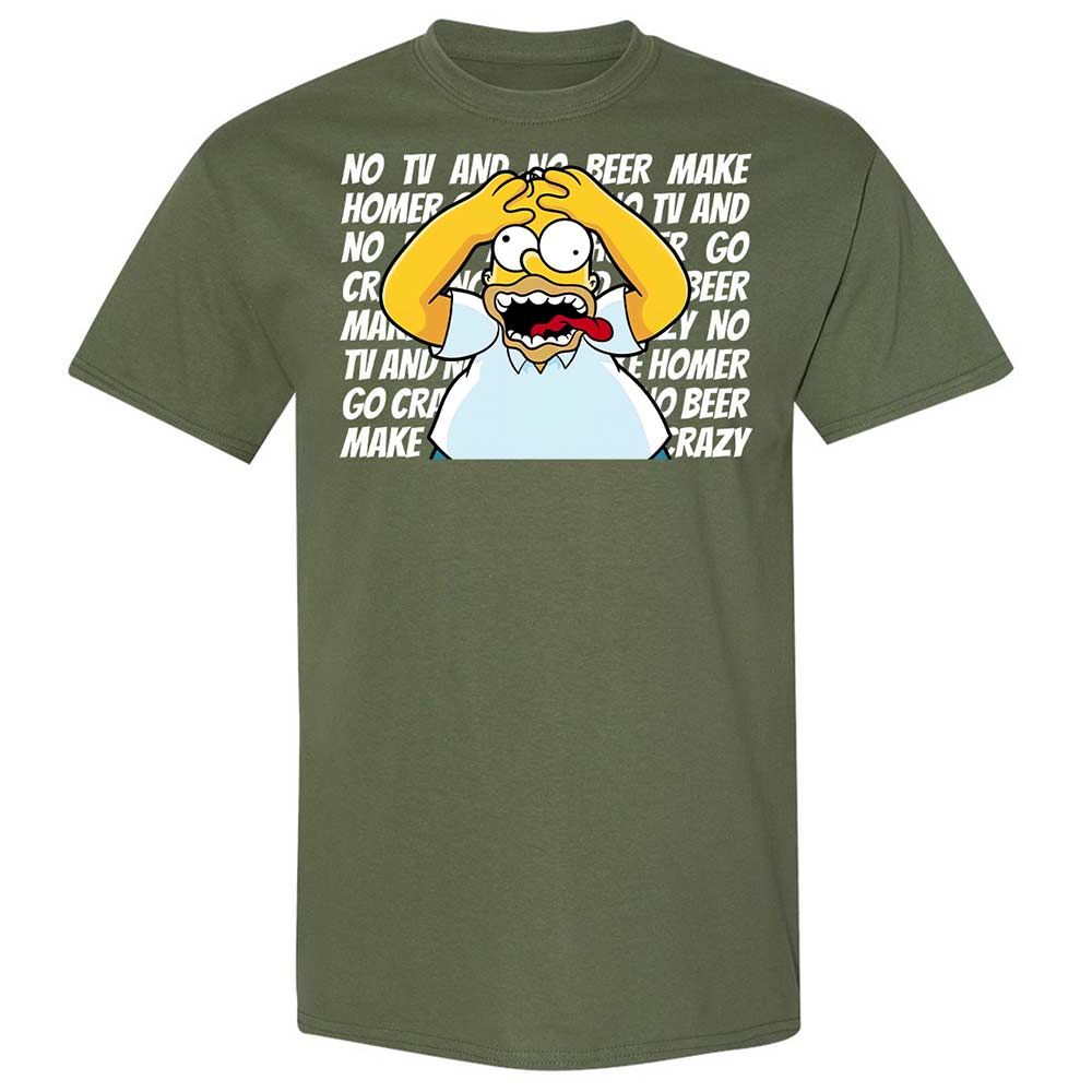 No TV and No Beer Make Homer Go Crazy - Military Green - 9
