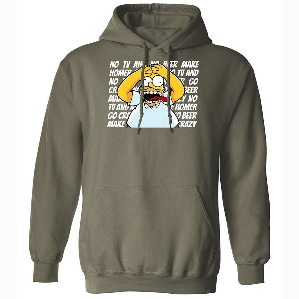 No TV and No Beer Make Homer Go Crazy - Military Green - 9