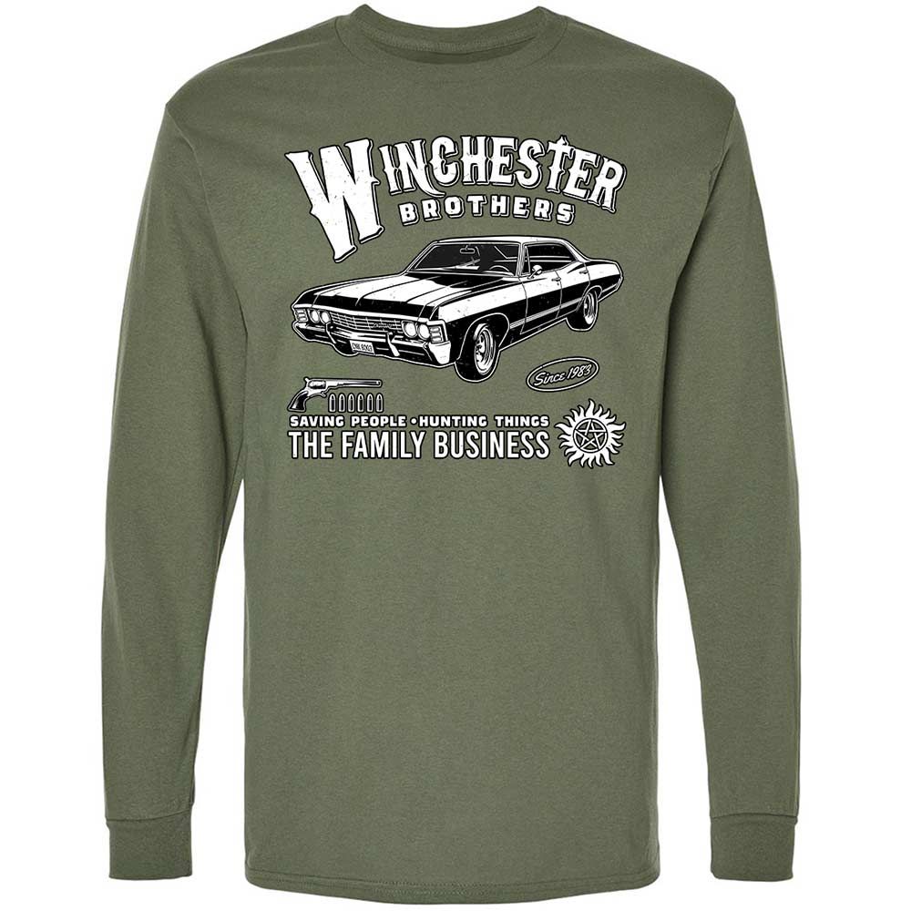 Long Sleeve T-Shirt - MXQFW52J - Military Green - 9