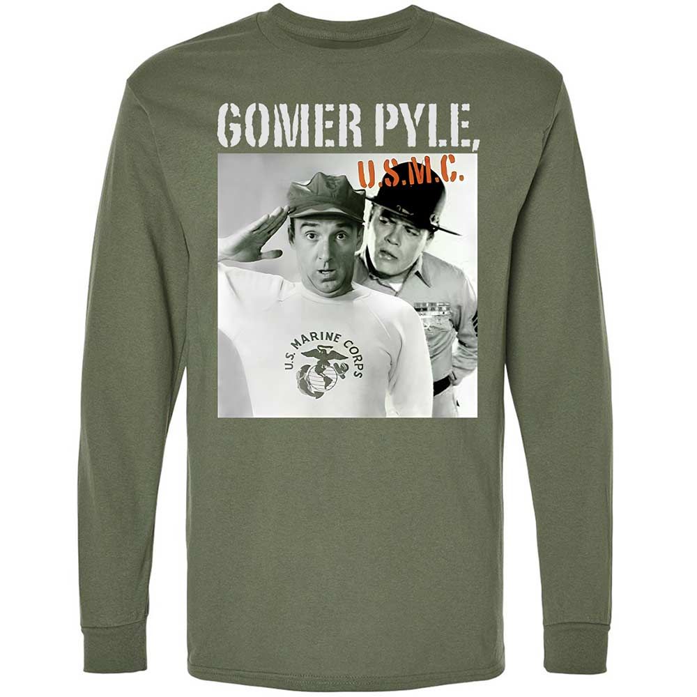 Long Sleeve T-Shirt - 9K9QBV7X - Military Green - 9