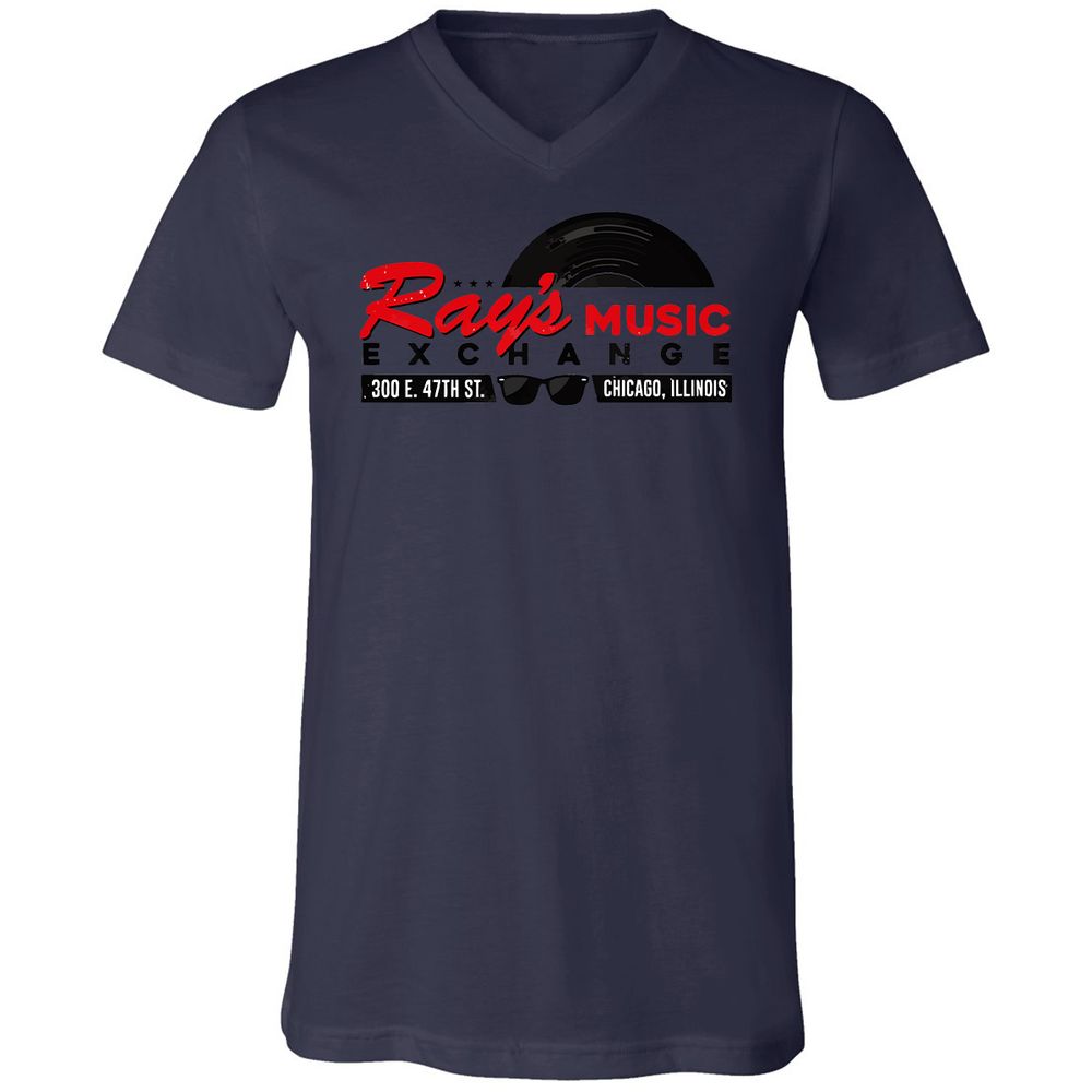 Unisex V-Neck T-Shirt - NX44KWYY - Navy - 9
