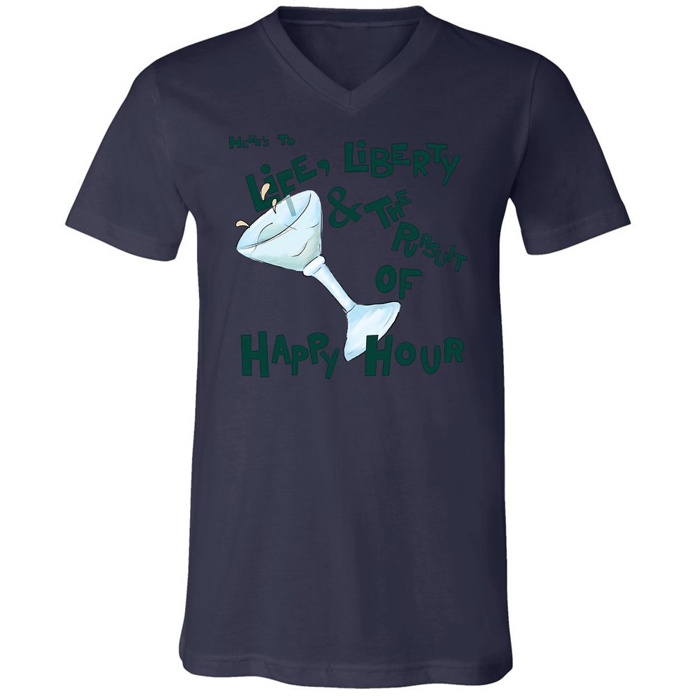 Unisex V-Neck T-Shirt - NQ15DWXG - Navy - 9