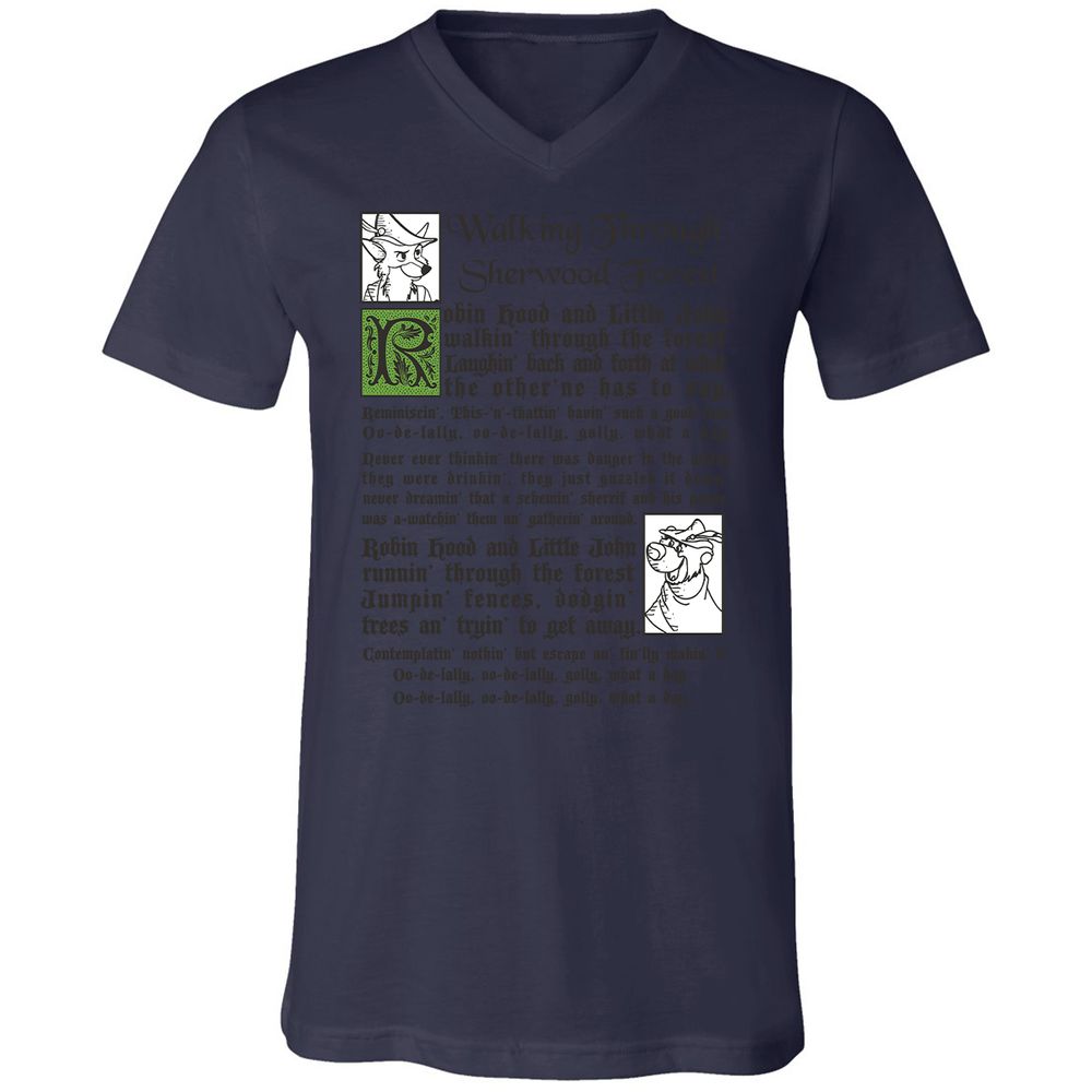 Unisex V-Neck T-Shirt - A6LYJTGA - Navy - 9
