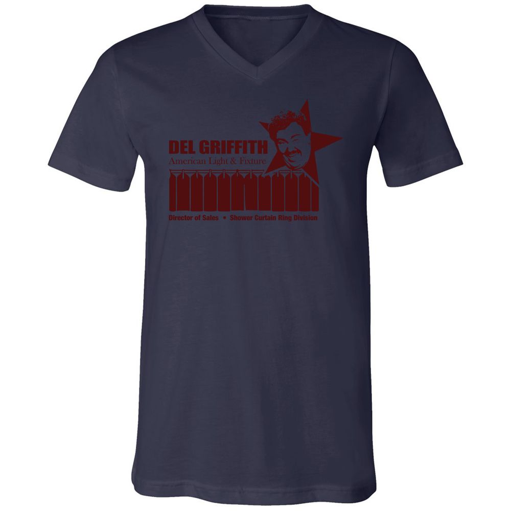 Unisex V-Neck T-Shirt - P96A8FZD - Navy - 9