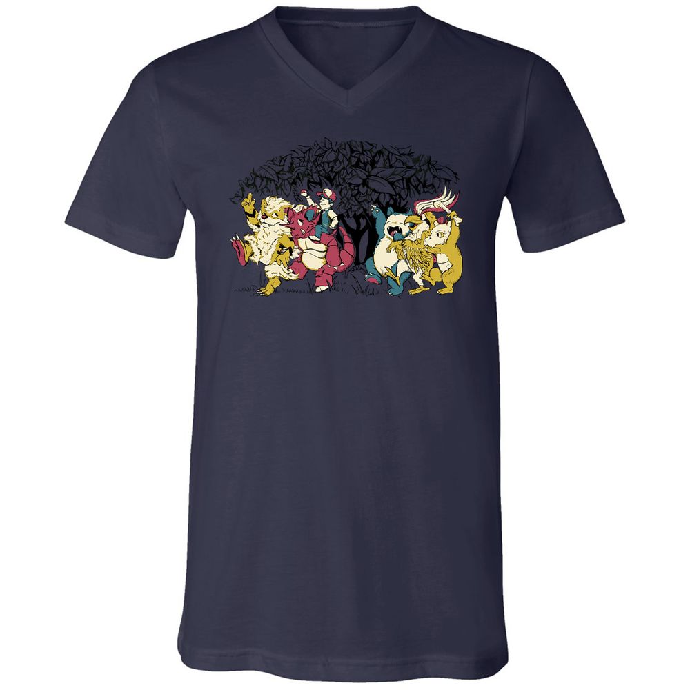 Unisex V-Neck T-Shirt - NZB1VPYZ - Navy - 9