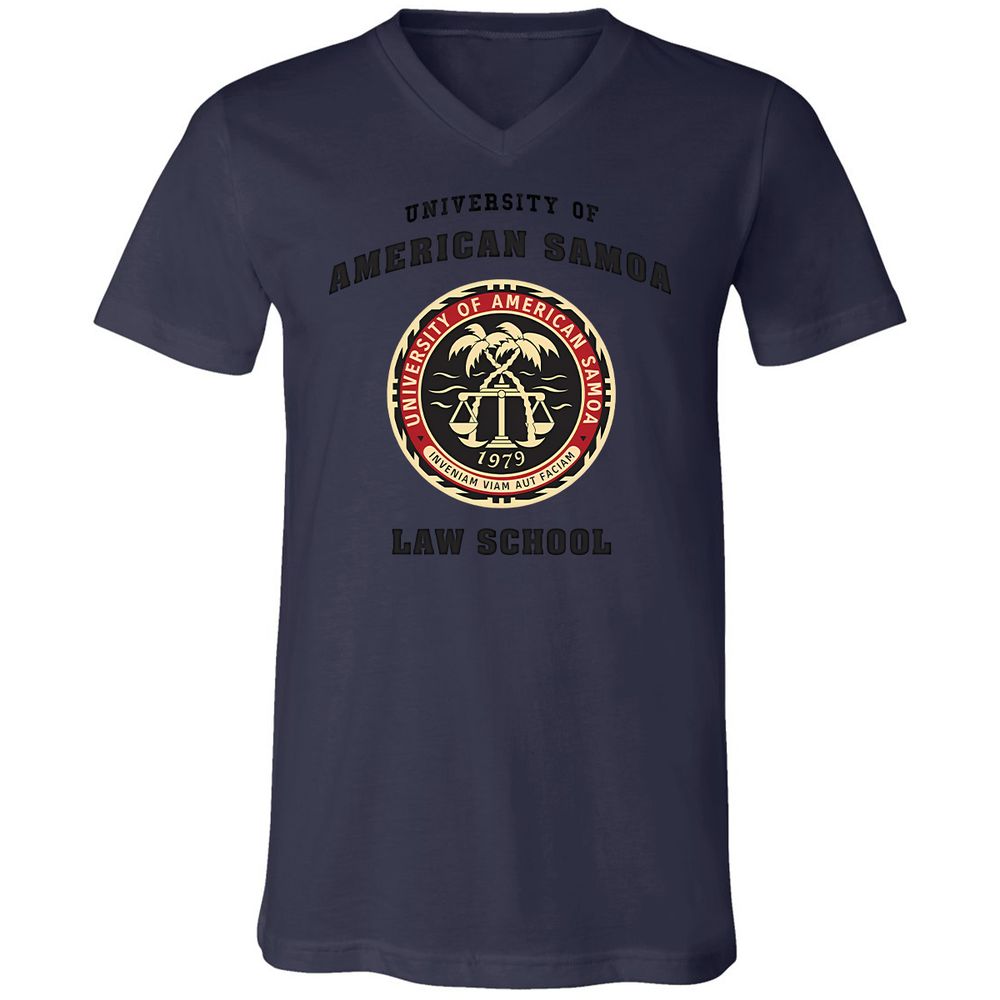 Unisex V-Neck T-Shirt - D454GW7G - Navy - 9