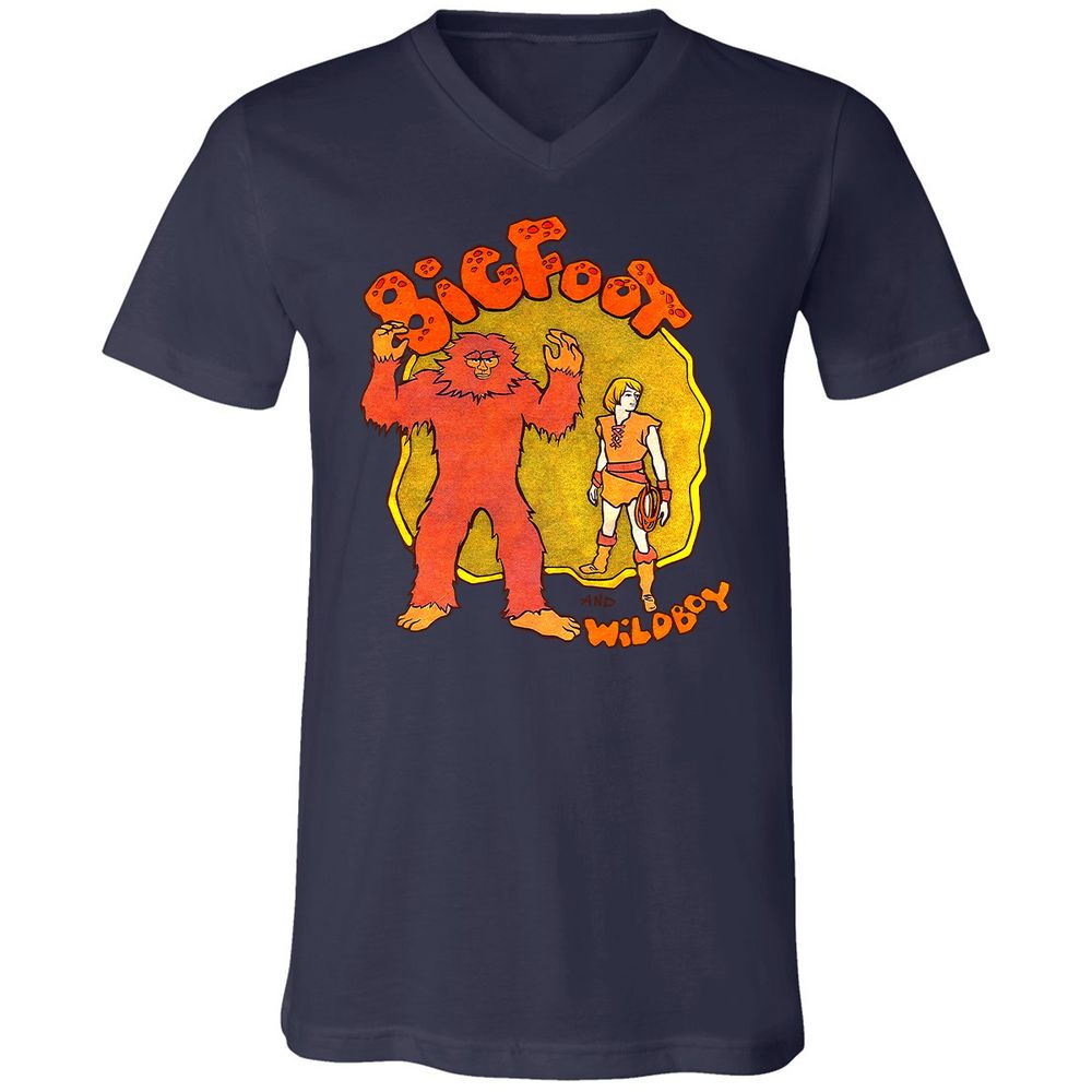 Unisex V-Neck T-Shirt - UPVK9KW6 - Navy - 9