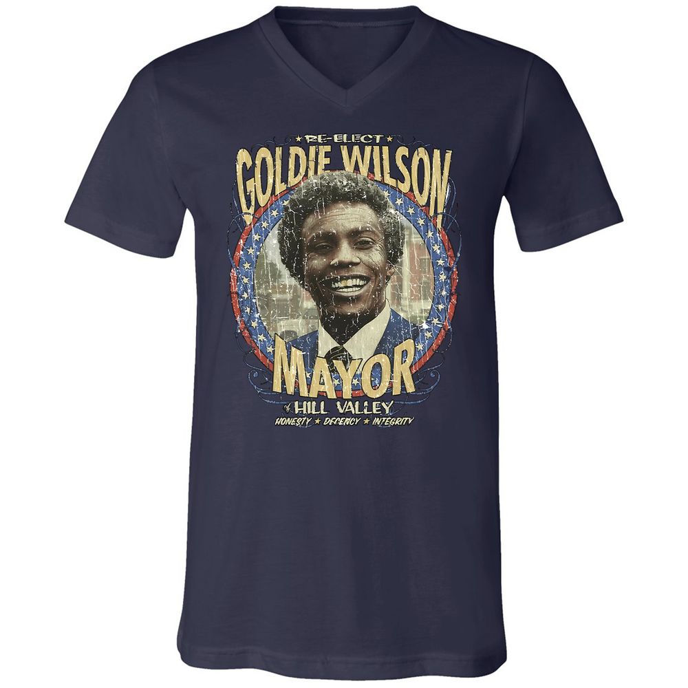 Re-Elect Mayor Goldie Wilson - Navy - 9