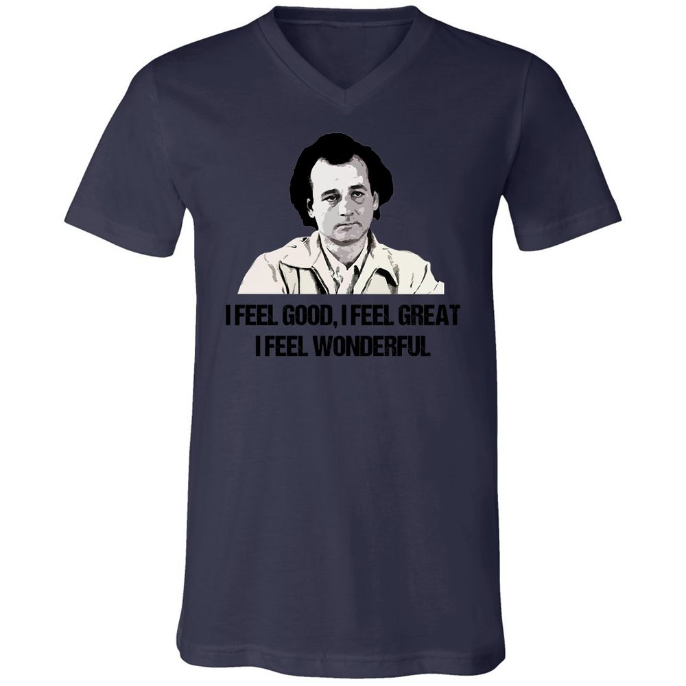 Unisex V-Neck T-Shirt - 8CMUJPWY - Navy - 9