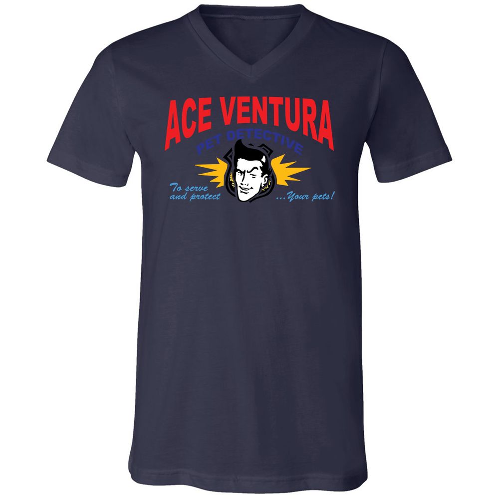 Unisex V-Neck T-Shirt - SJ34DX1Z - Navy - 9