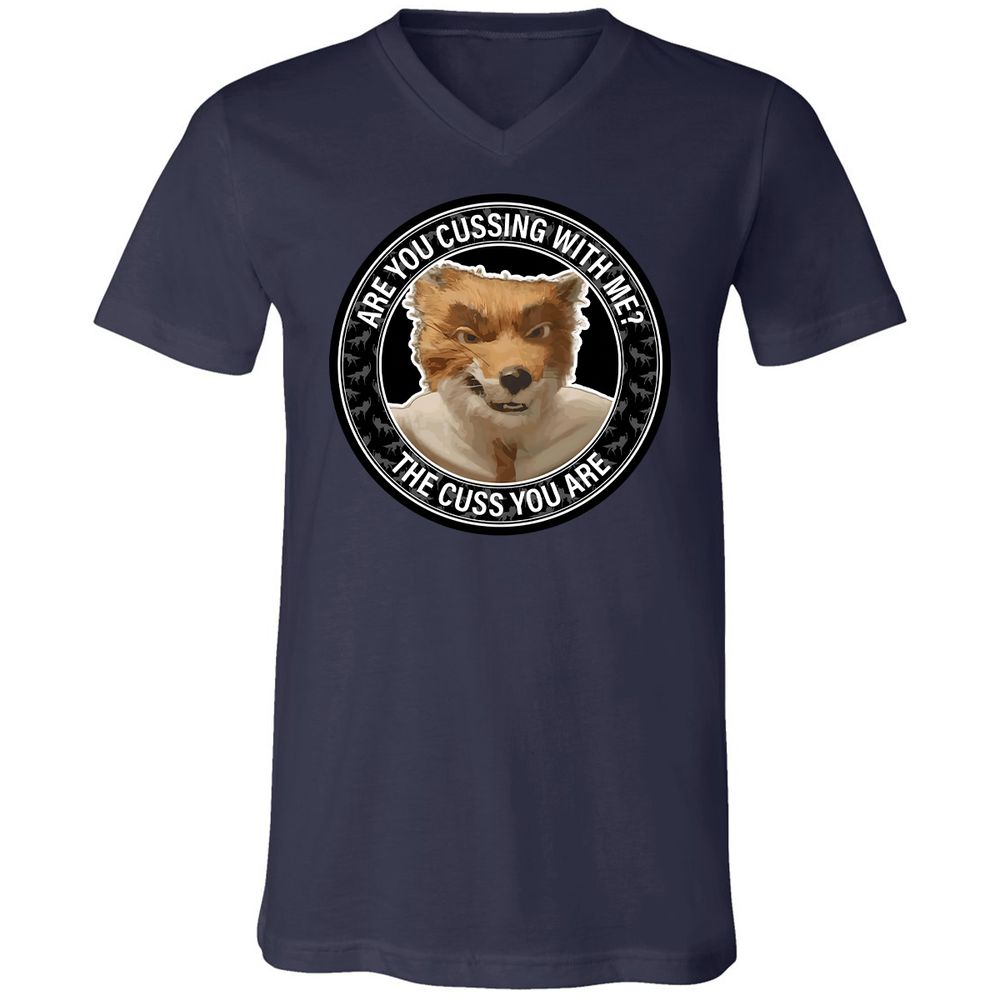 Unisex V-Neck T-Shirt - VPGRCLJQ - Navy - 9