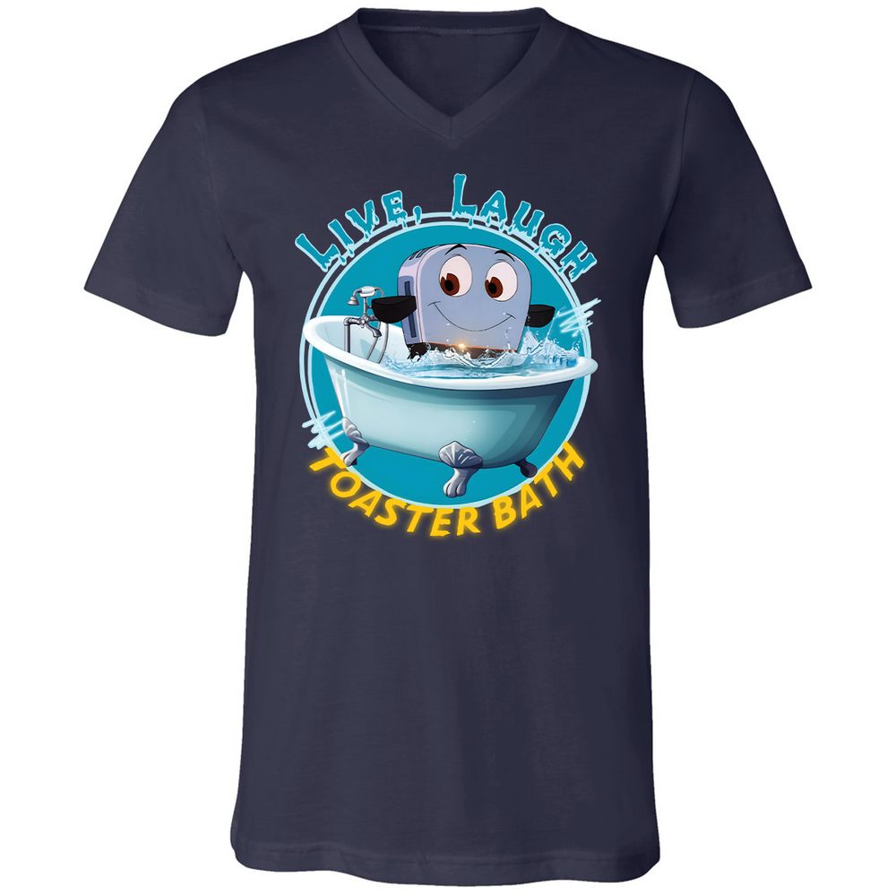 Unisex V-Neck T-Shirt - J9FXSJQ9 - Navy - 9