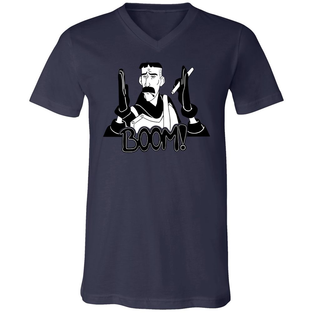 Unisex V-Neck T-Shirt - TDJVCCUF - Navy - 9