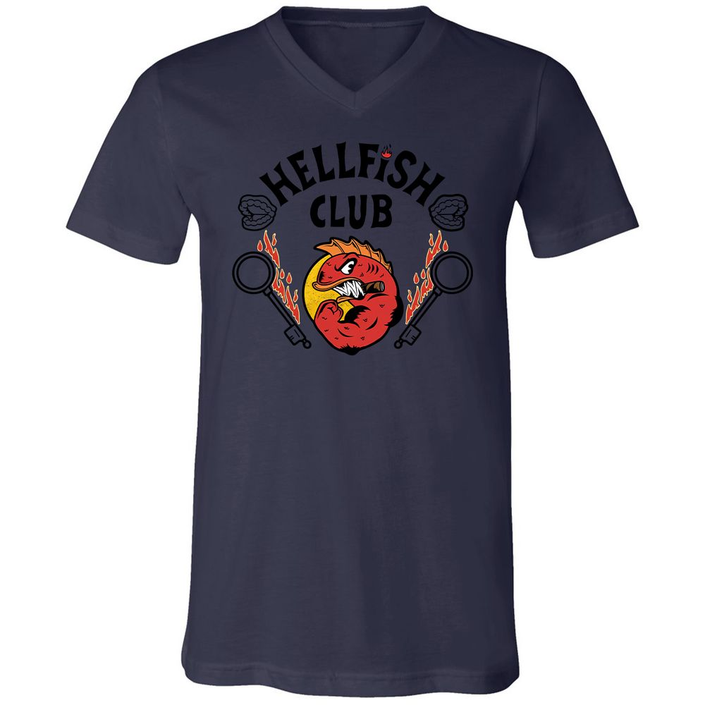 Unisex V-Neck T-Shirt - ASZPRXS8 - Navy - 9