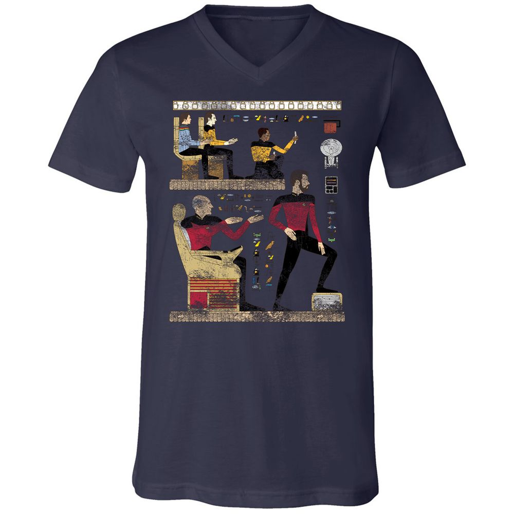 Unisex V-Neck T-Shirt - YCRNV8SV - Navy - 9