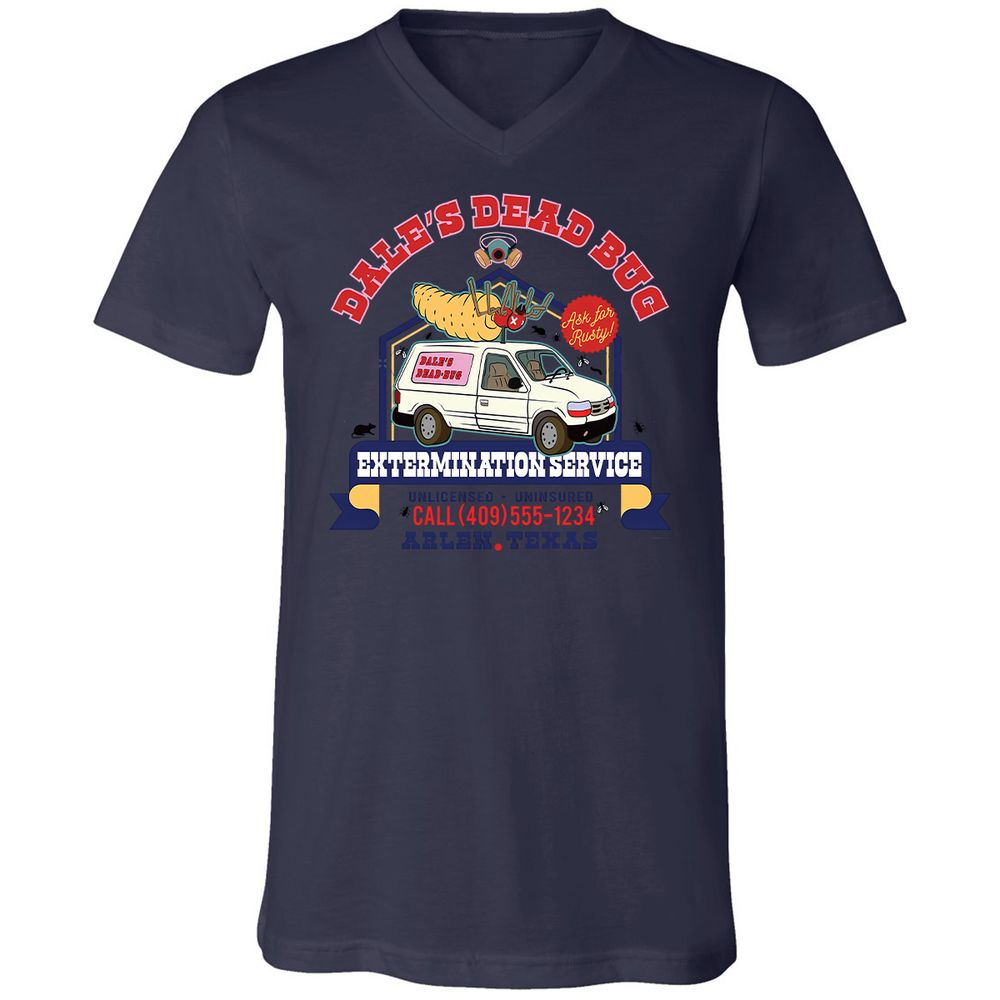 Unisex V-Neck T-Shirt - H8UVTYSC - Navy - 9