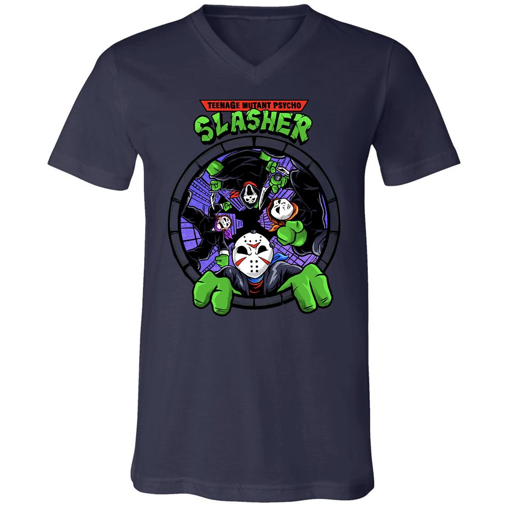 Unisex V-Neck T-Shirt - ZHM3PYRP - Navy - 9