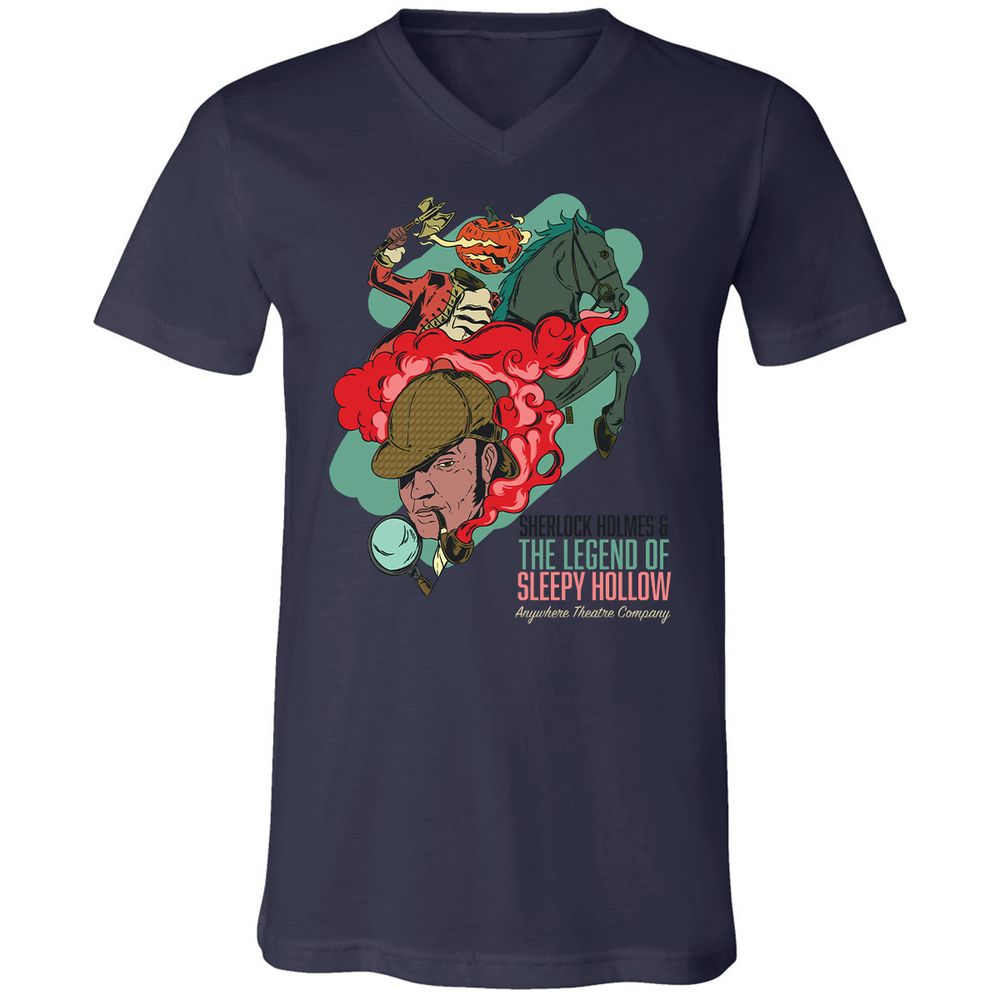 Unisex V-Neck T-Shirt - Z639MQBN - Navy - 9