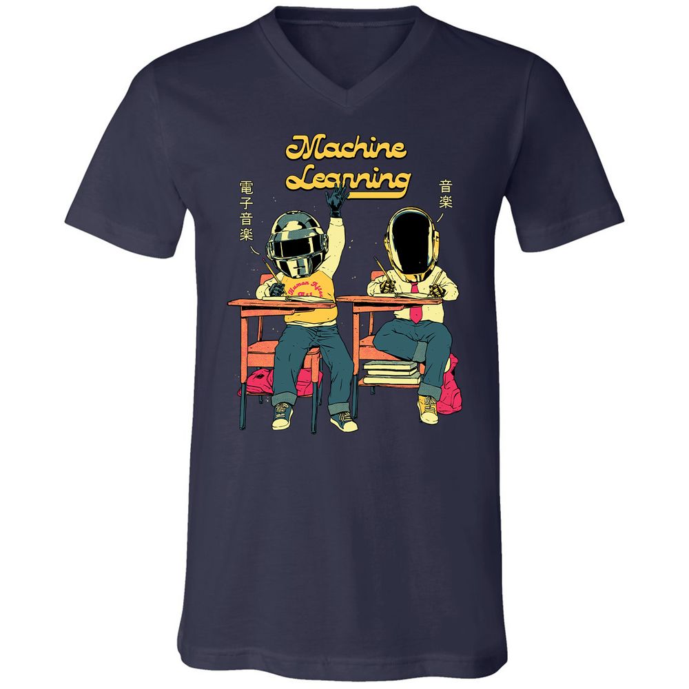 Unisex V-Neck T-Shirt - U2AQLAVW - Navy - 9
